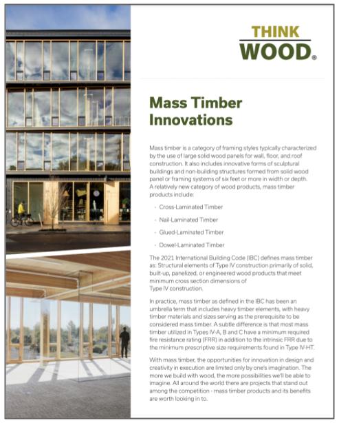 Mass Timber Innovation